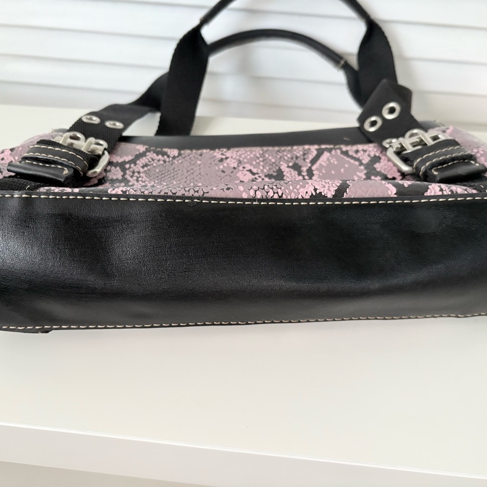 NWT Nine West Pink & black Snakeskin Purse Vintage Y2K spacious various pockets - Picture 14 of 15
